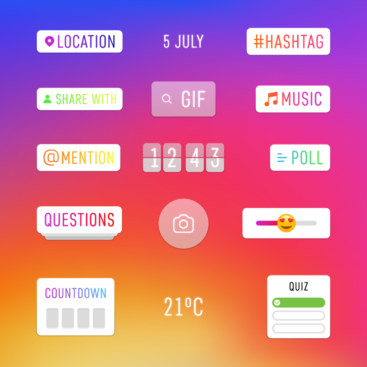 Use Instagram stories features.