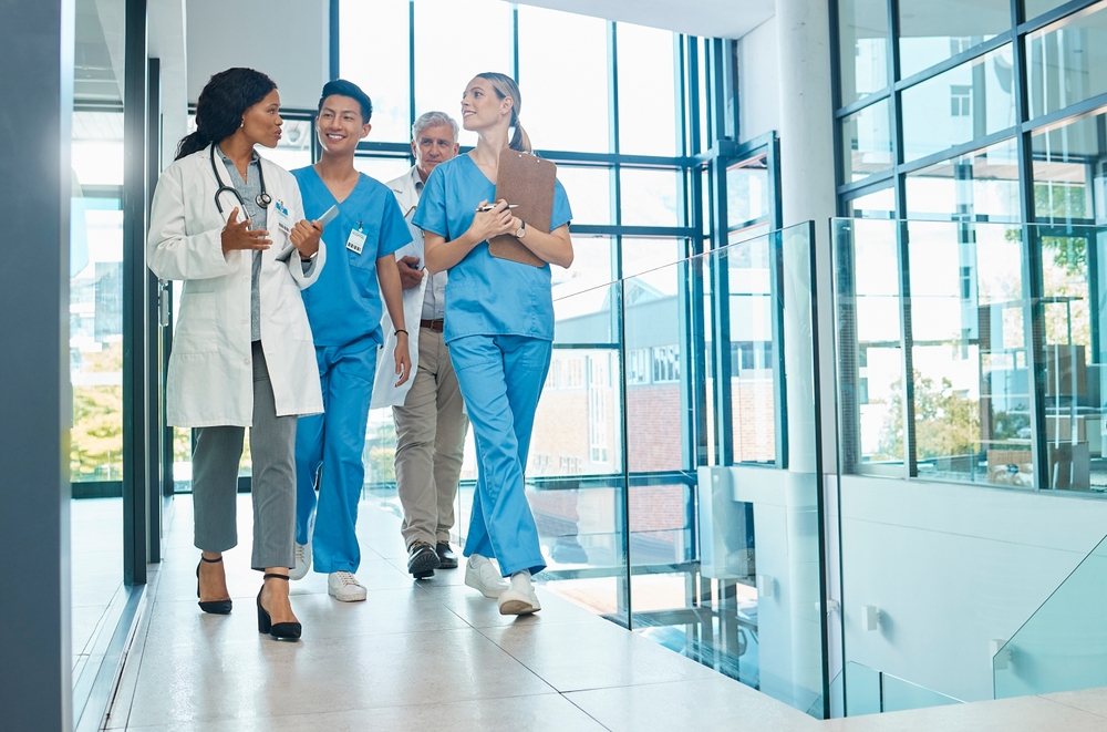 Doctors and a patient in a hospital