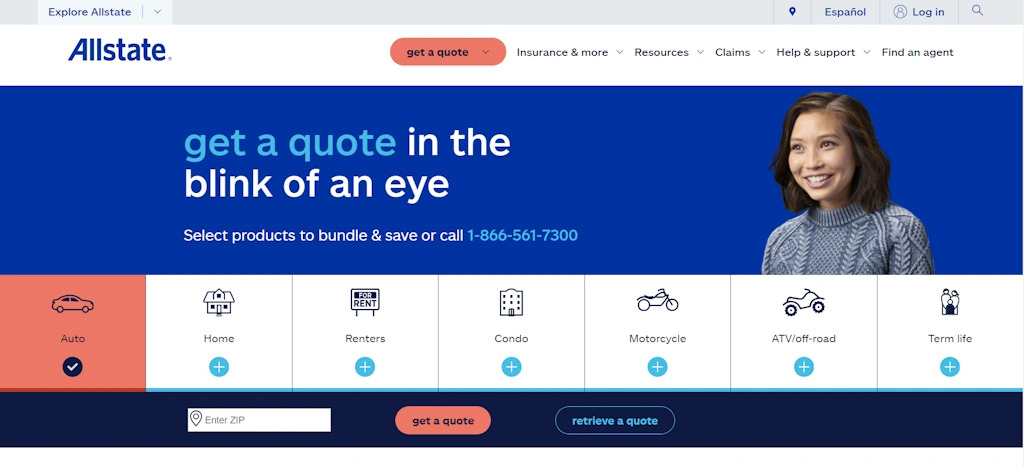 Allstate, an auto insurance company that runs a pay per lead auto insurance affiliate program