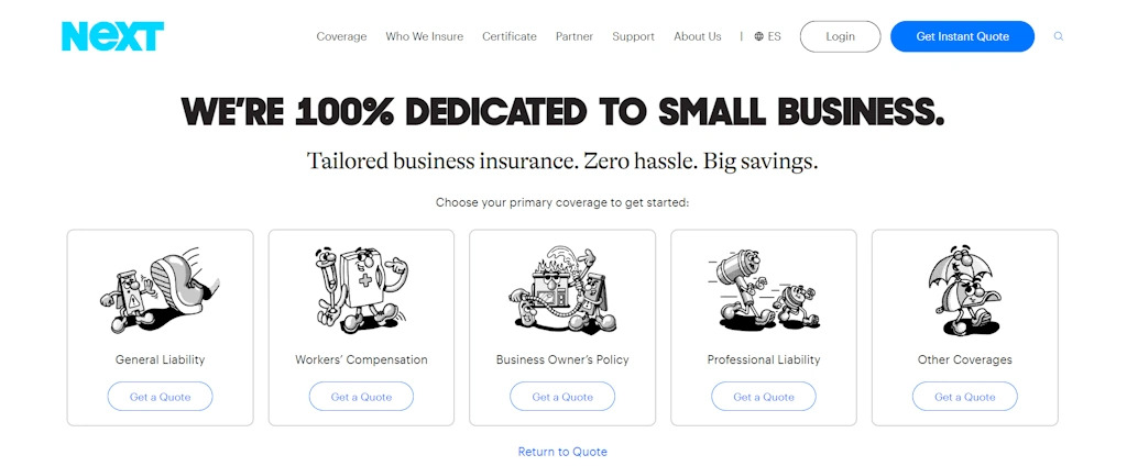 Next Insurance, small business insurance company that runs a pay per lead auto insurance affiliate program