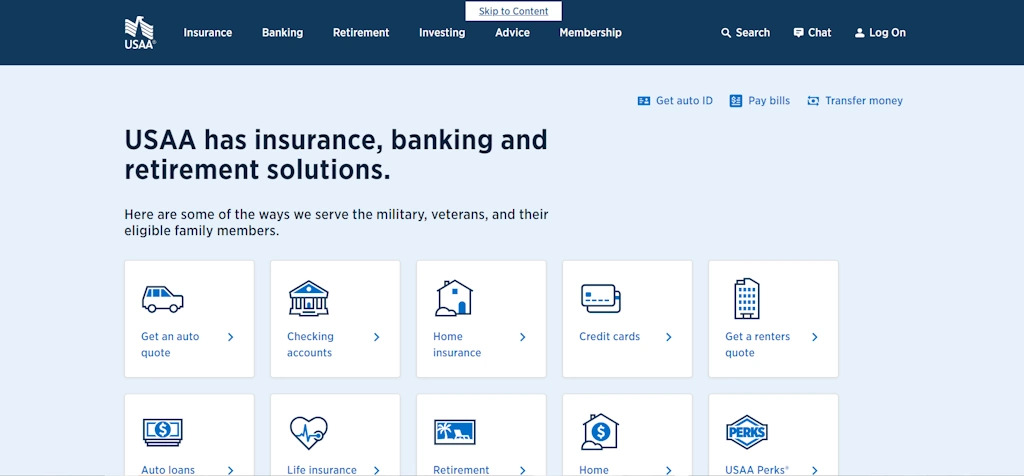 USAA, an auto insurance company that runs a pay per lead auto insurance affiliate program