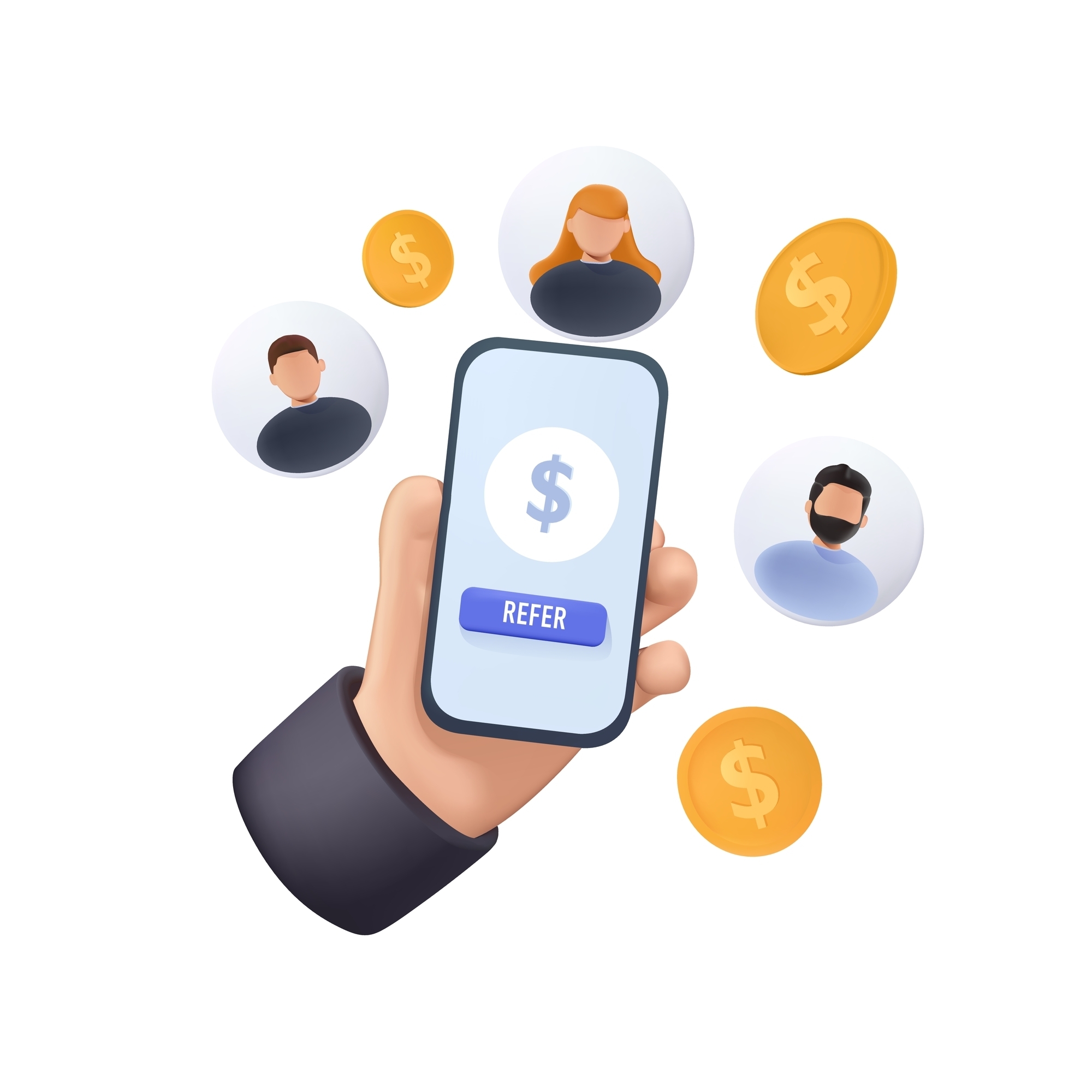 Visualizing the concept of affiliate marketing