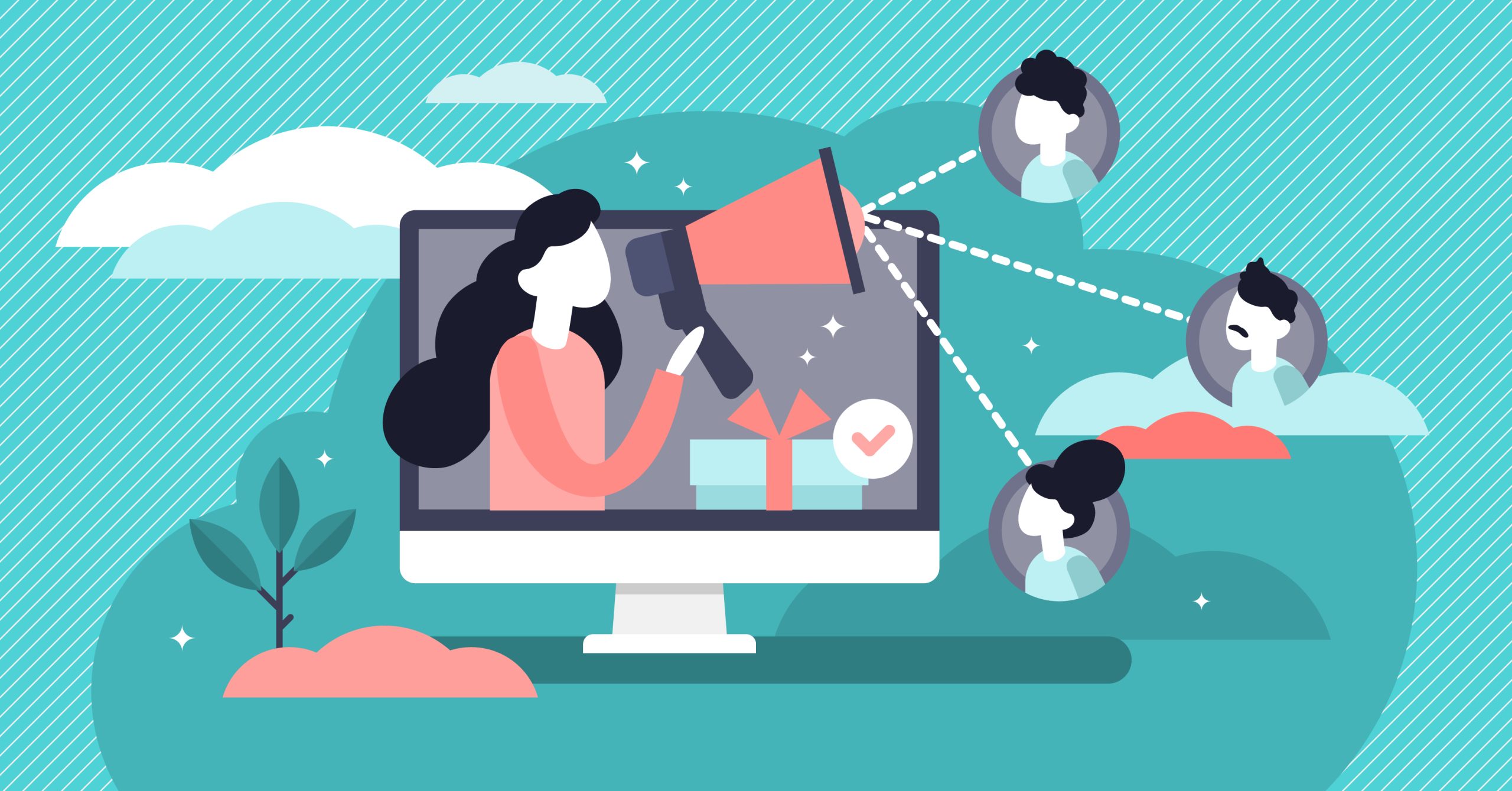 Illustrating how an affiliate marketing generates leads
