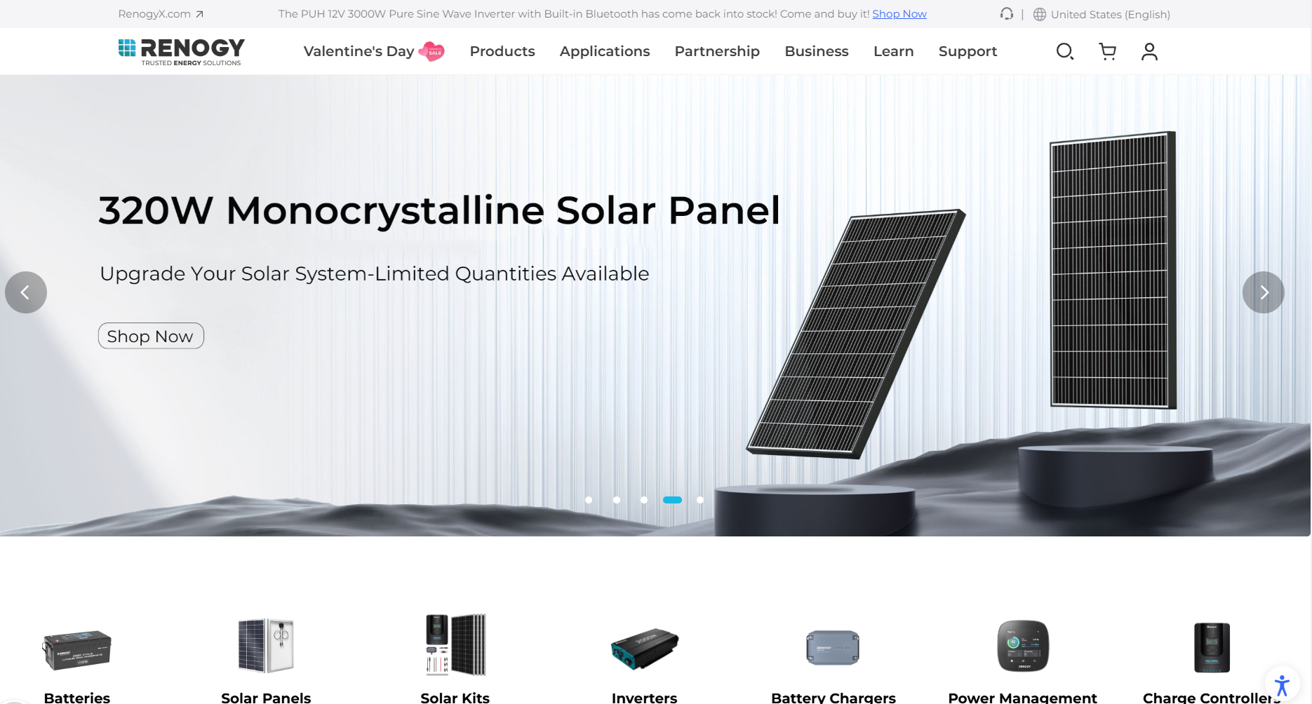 Renogy homepage