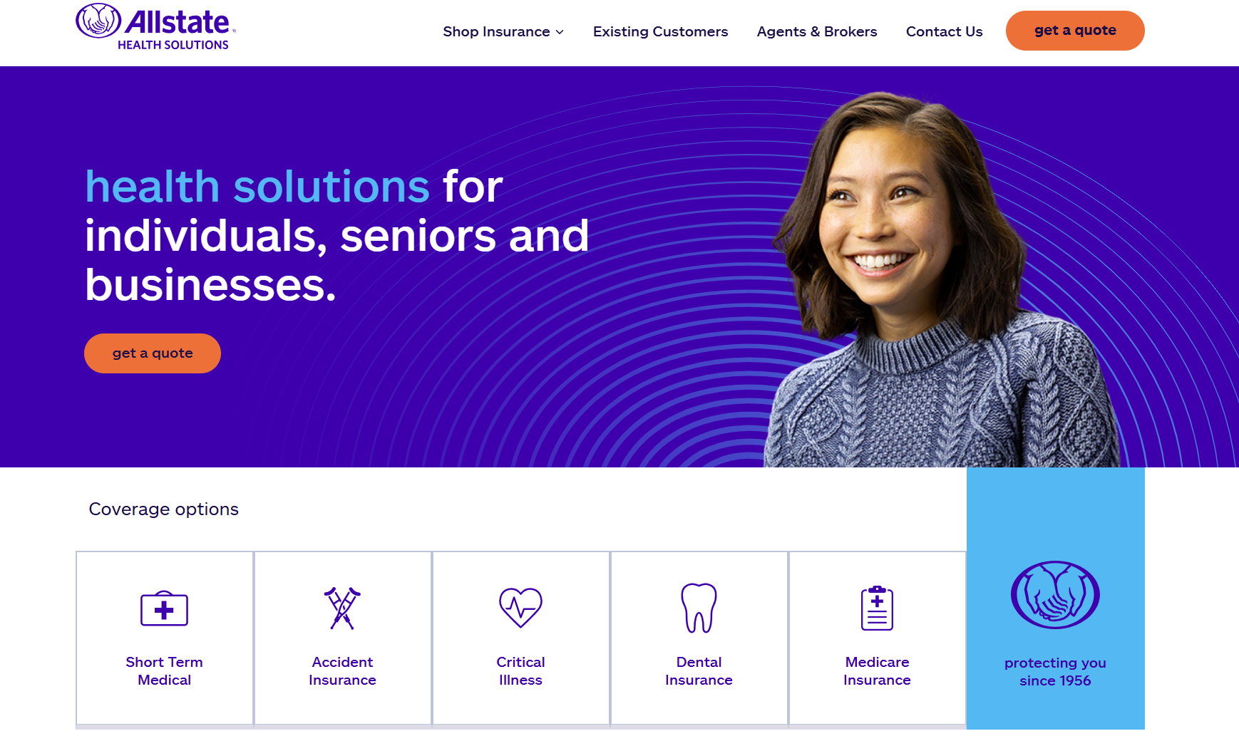 AllStateHealth, a health insurance affiliate marketing website