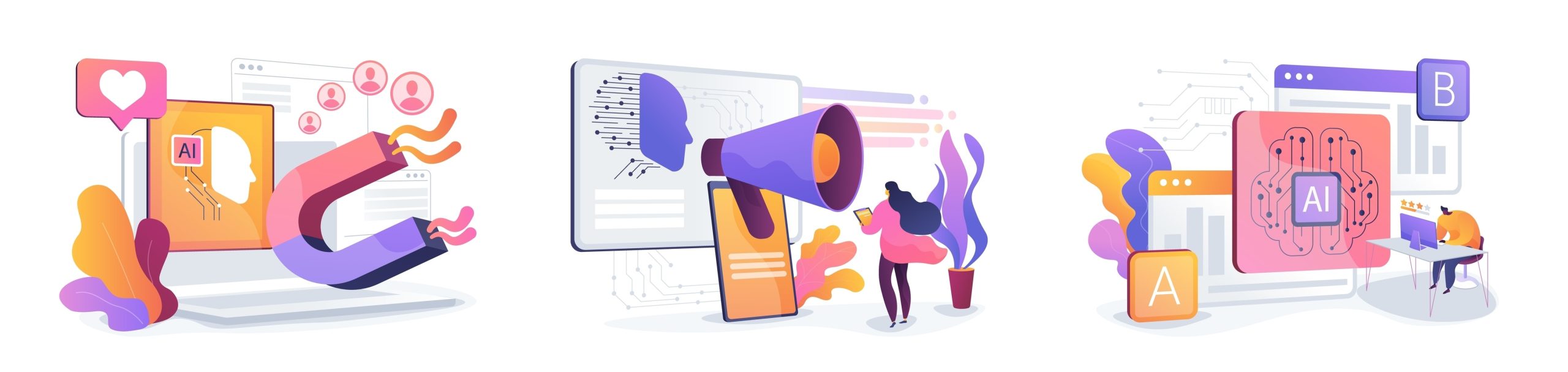 Visualization of how AI processes customers