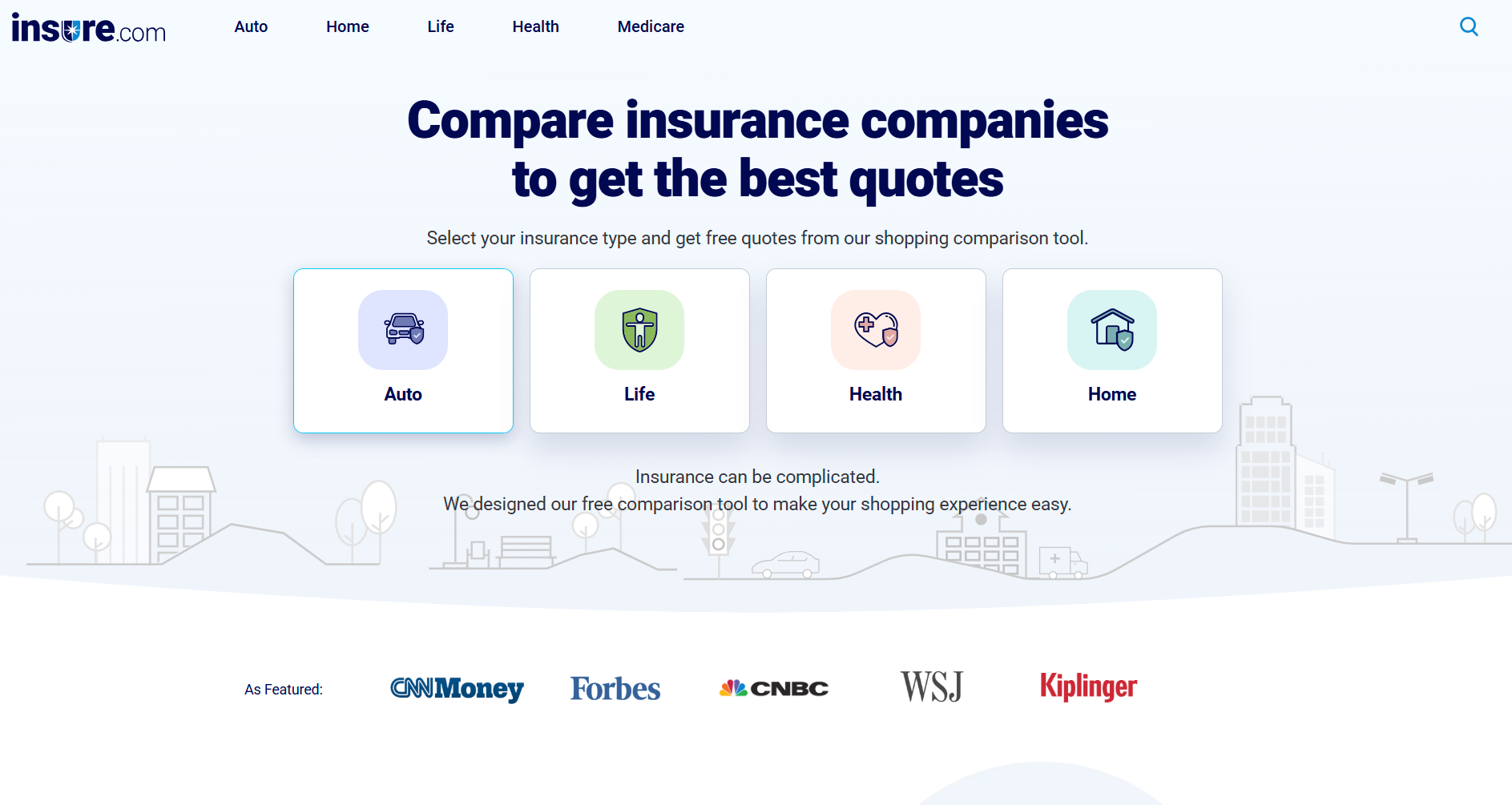 Insure, a health insurance affiliate marketing website