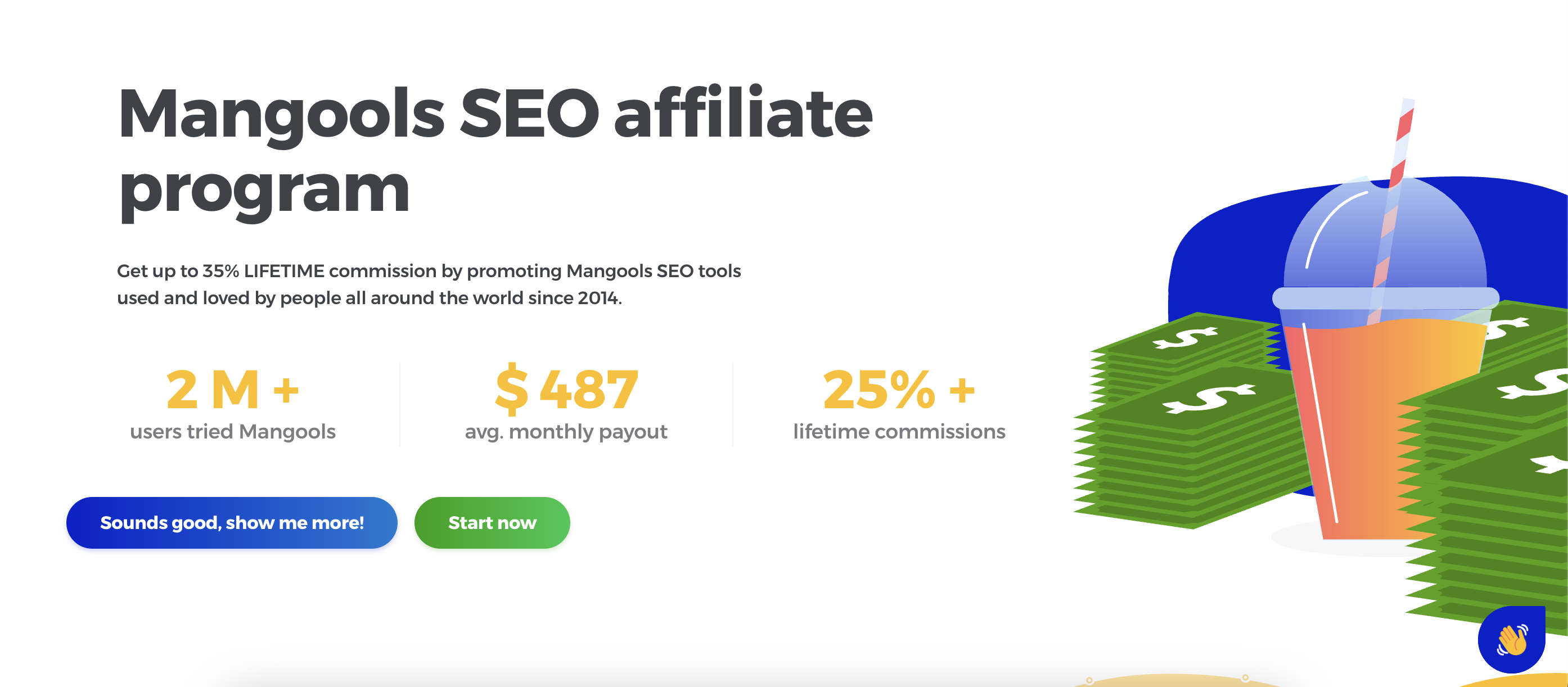 Mangools SEO affiliate marketing program page