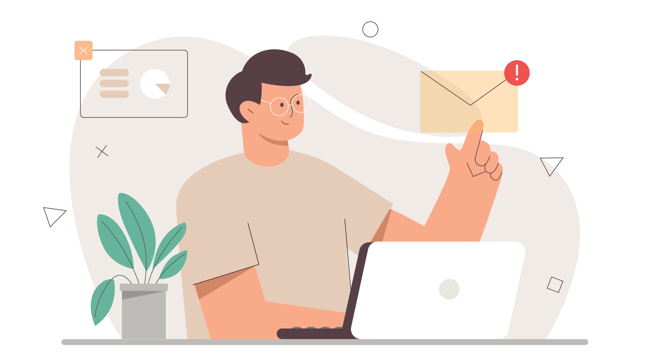 Visualizing a customer who's receiving an important email