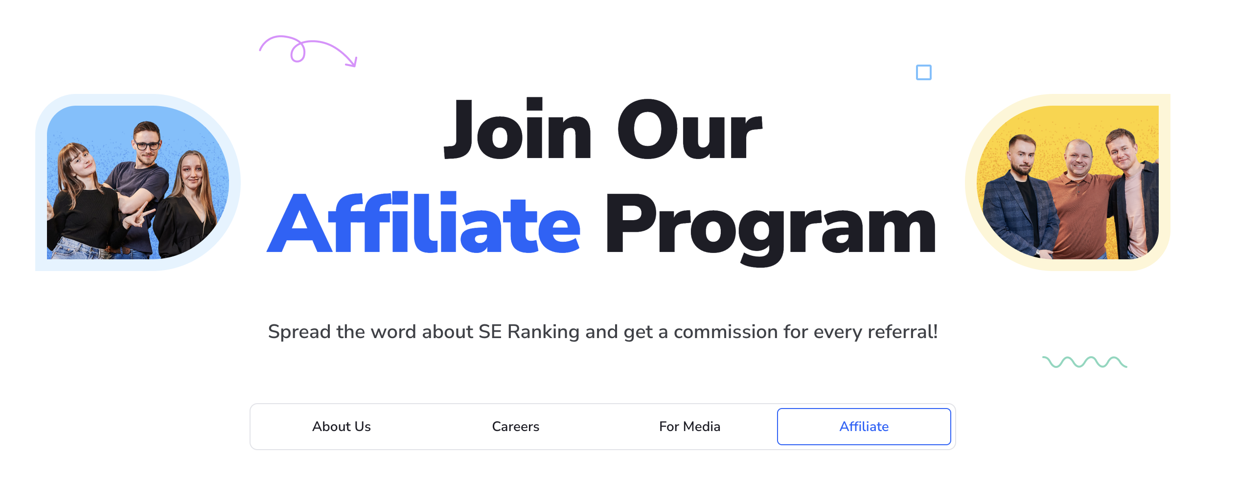 SE Ranking SEO affiliate marketing program page