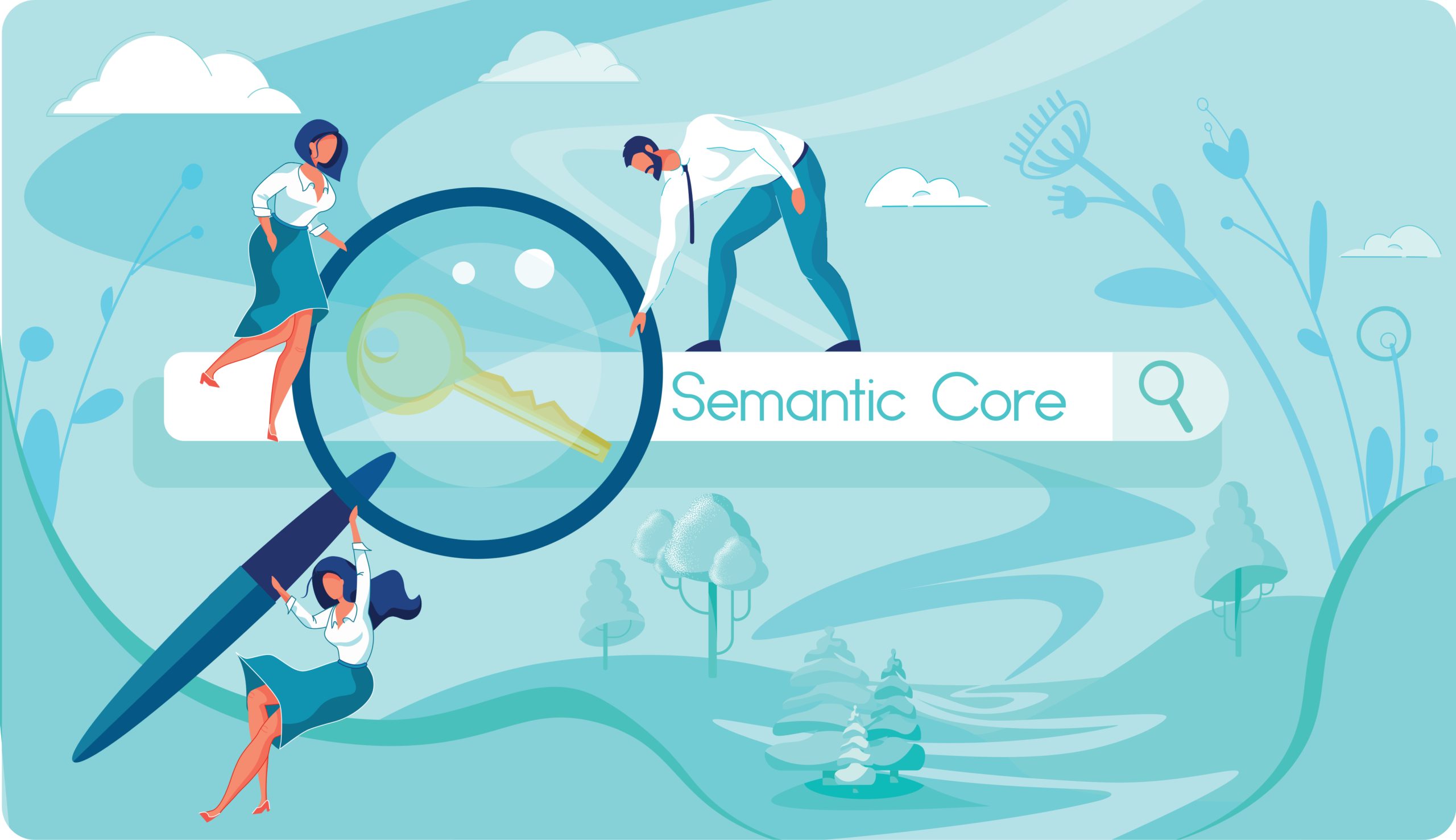Visualizing the process of creating a semantic core