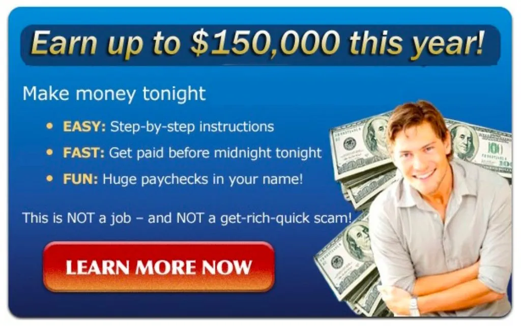 Example of overpromising in affiliate marketing