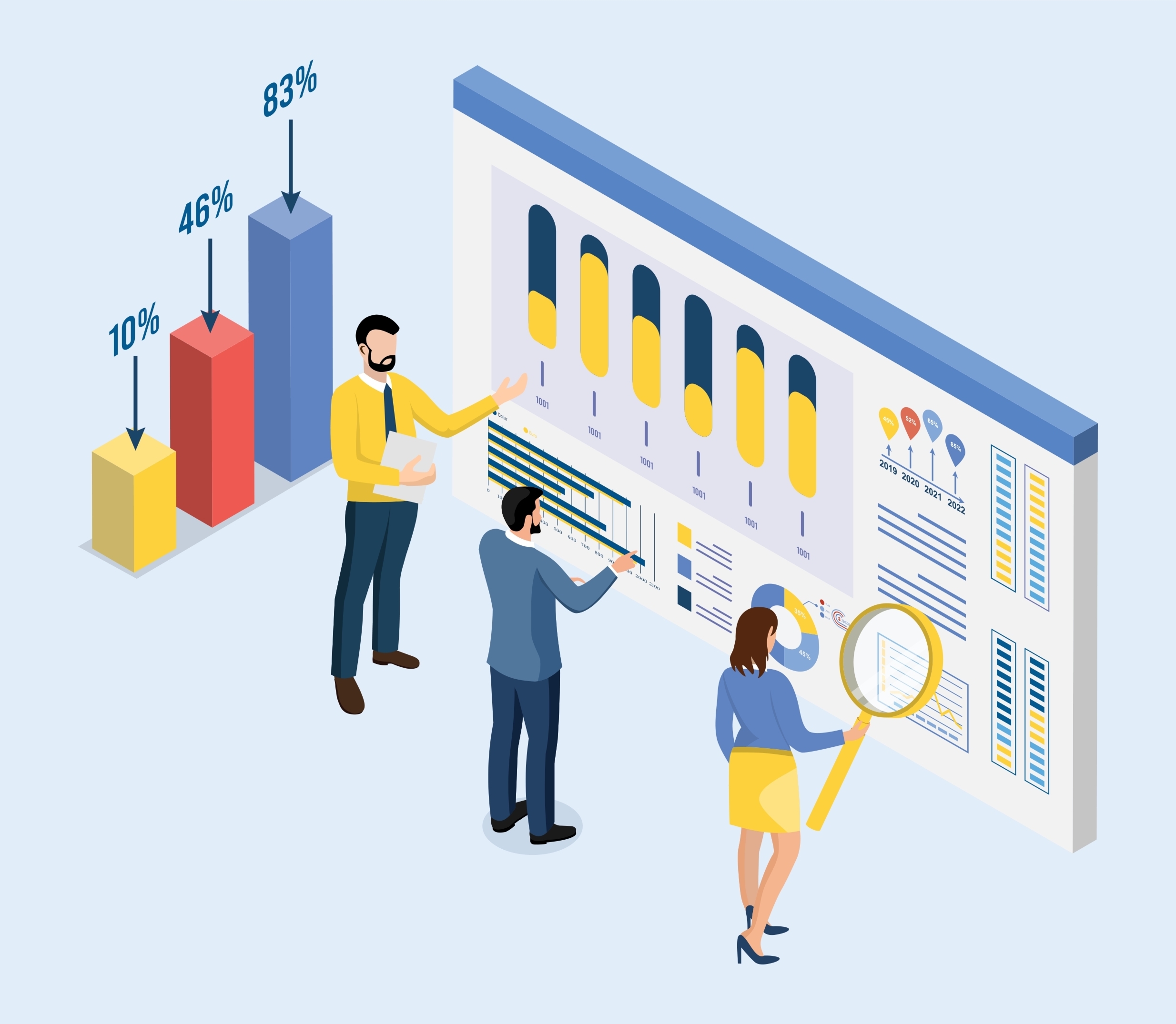 A mobile phone user clicking on an affiliate link