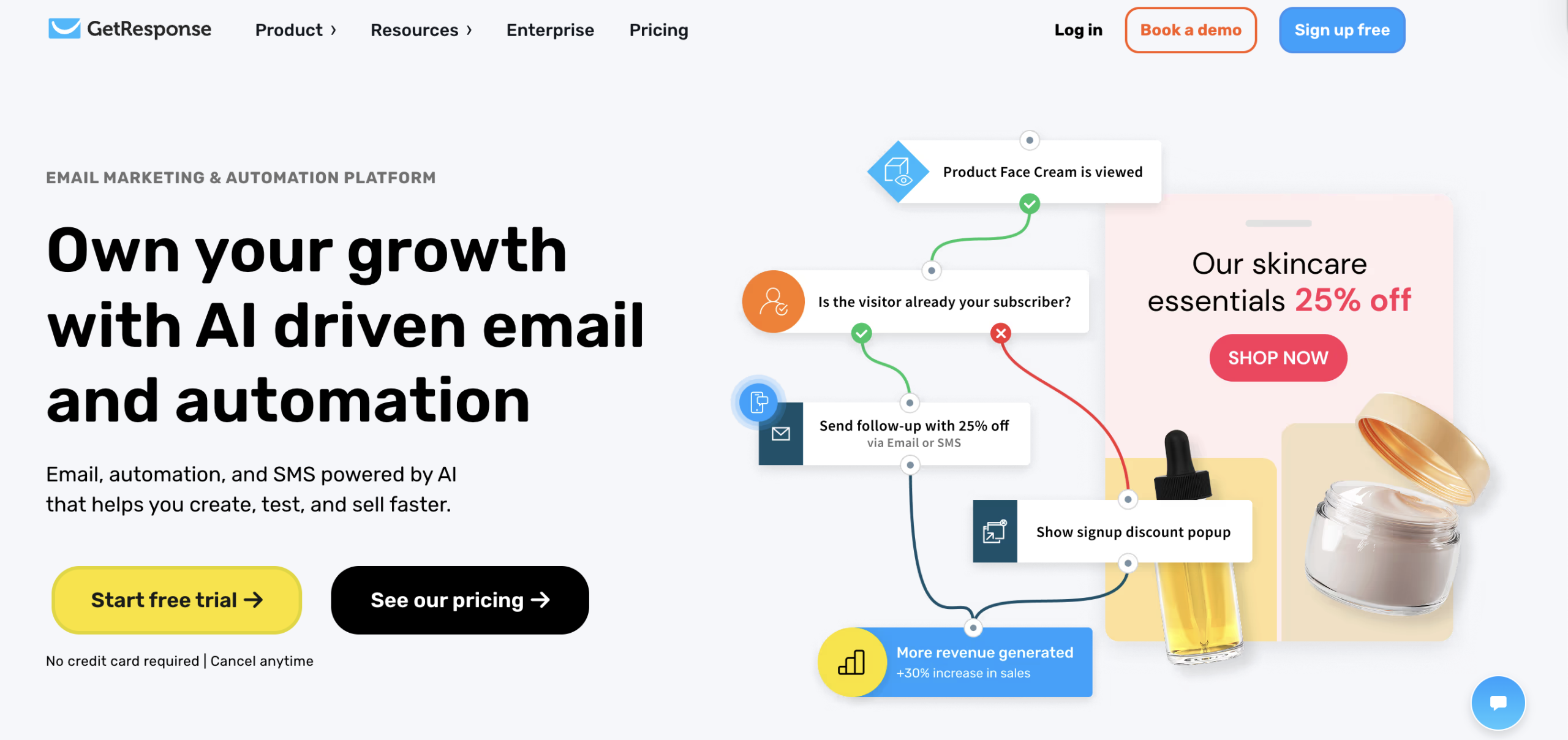 GetResponse main page