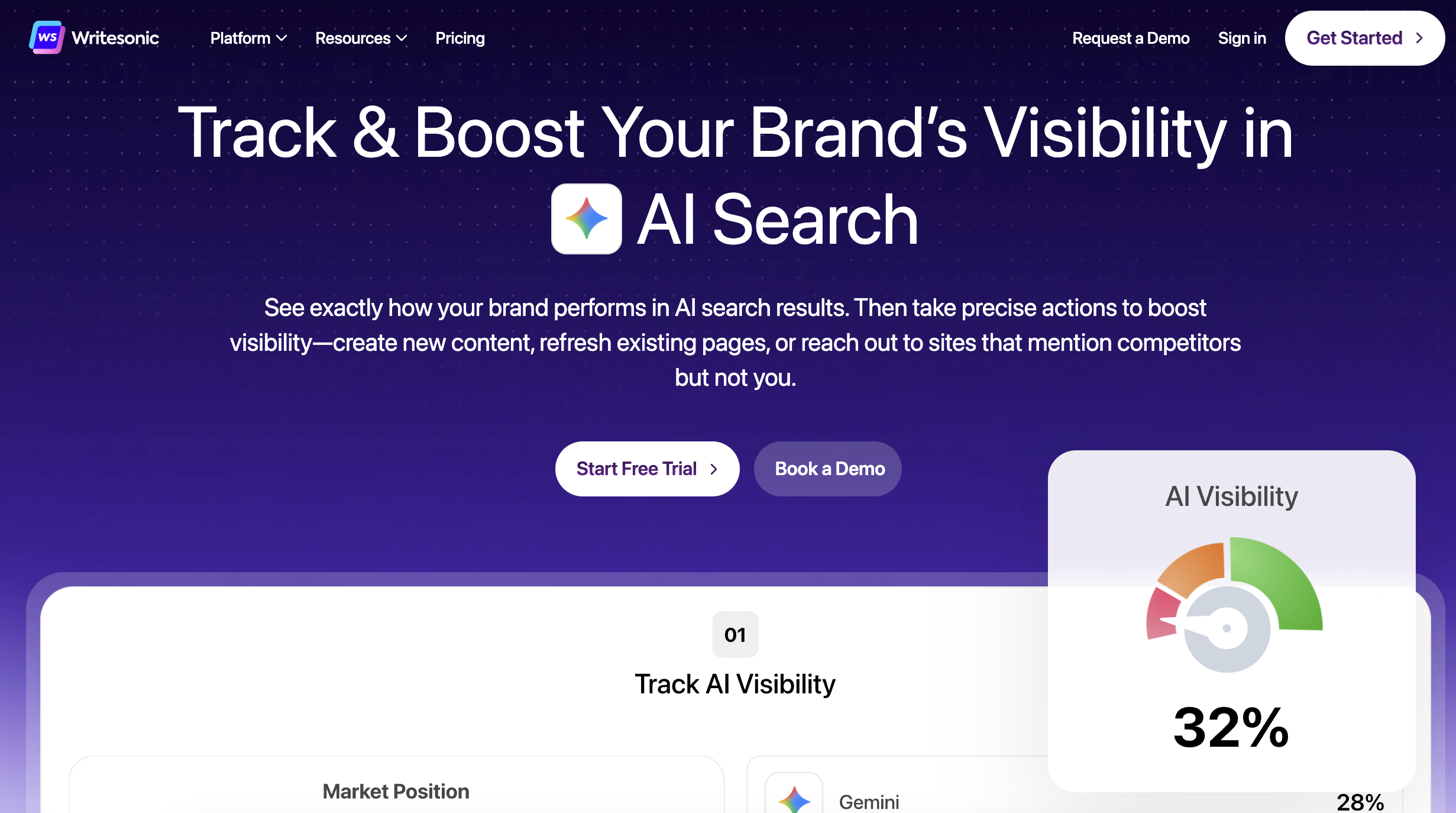 Writesonic main page