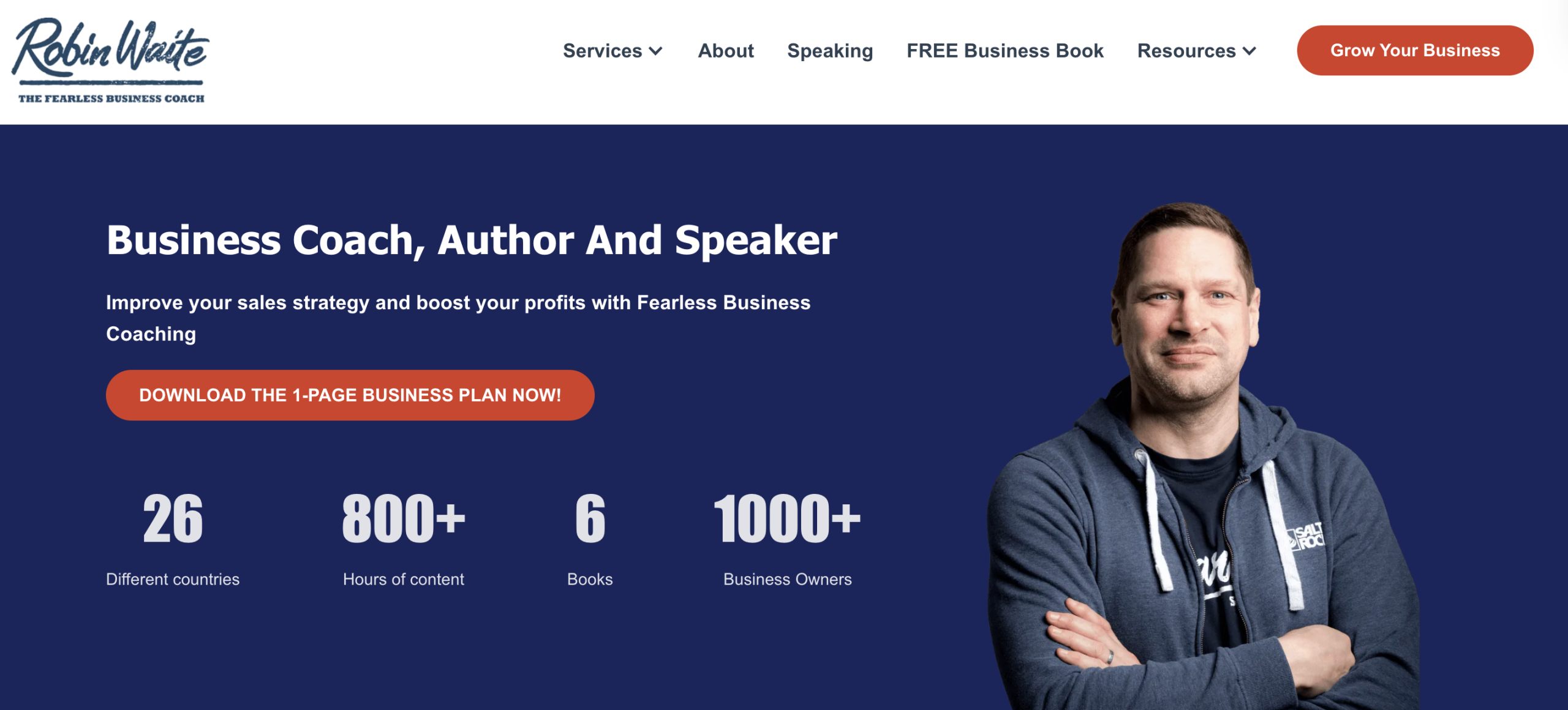 Robin Waite website homepage