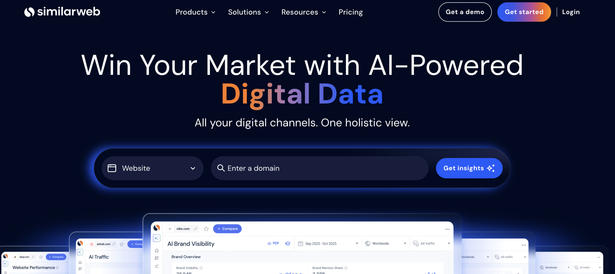 Similarweb main page
